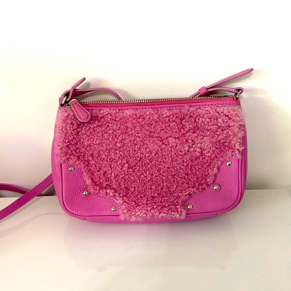Coach Small Rhyder Bag Pink Shearling and Leather - Picture 2 of 9